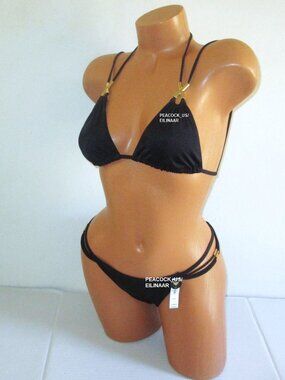 XS/XS VICTORIA SECRET Swim Strappy Triangle Top Strappy String Bottom Bikini Set